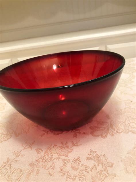 Ruby Red Glass Bowl Glass Designs