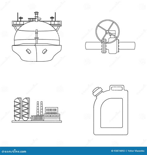 Tanker Pipe Stop Oil Refinery Canister With Gasoline Oil Industry