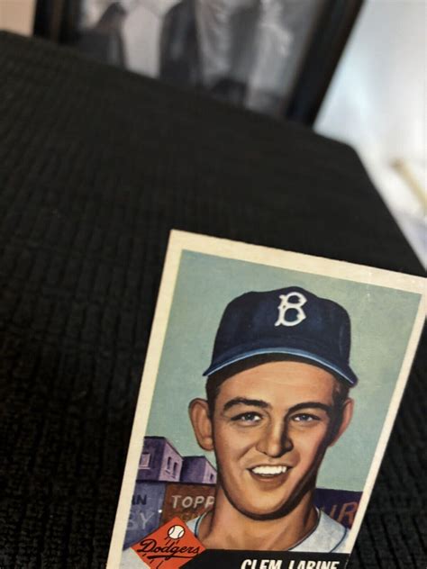 CLEM LABINE 1953 Topps 14 Great Condition Small Crease Brooklyn