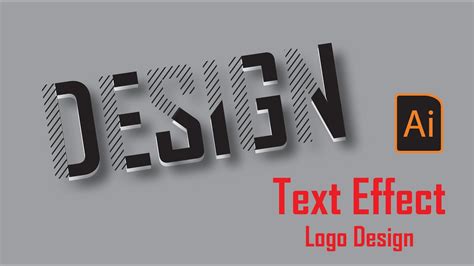 Text Effect Logo Design In Illustrator Logo Design Tutorial Youtube