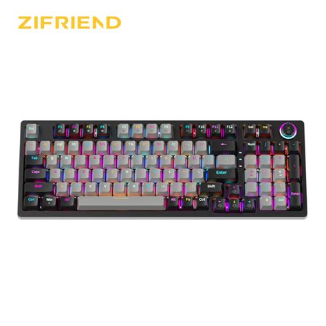 Zifriend Za Keys Mechanical Keyboard Red Blue Switches Hot Swappable Grey Black Vibe