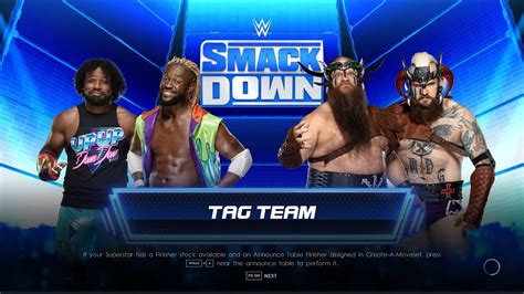 WWE The New Day VS The Viking Raiders At SmackDown WWE 2K22