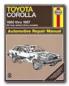 Haynes Automotive Repair Manual 92032 Toyota Corolla RWD 1980 1987