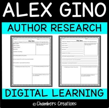 Alex Gino Author Biography Research Outline (Rick George) by Chambers Creations