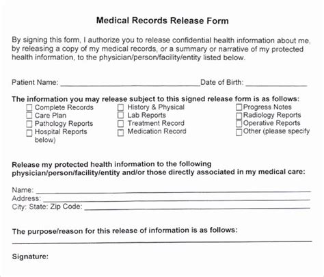 Medical Records Request Form Template Shooters Journal