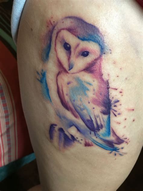 Watercolor Barn Owl Tattoo Barn Owl Tattoo Tattoos Owl Tattoo