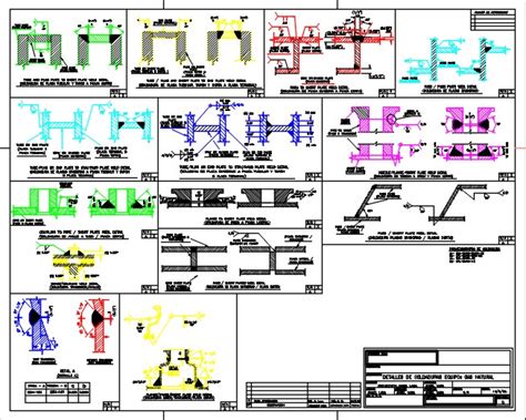 Weld Map And Description Drawings Cadbull