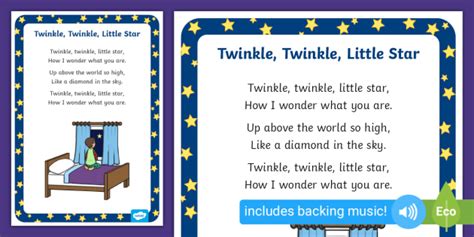 Twinkle Twinkle Little Star Poem