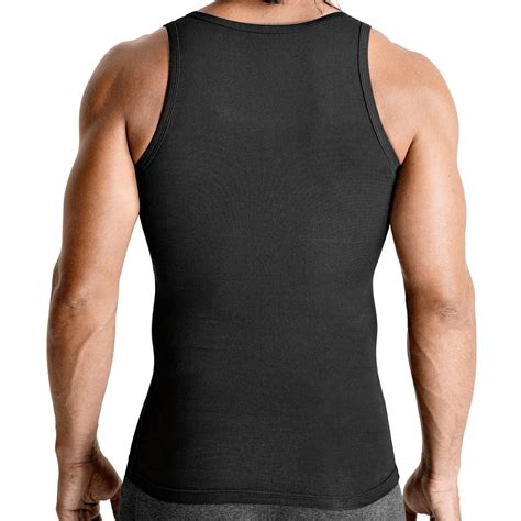 Rounderbum Cotton Compression Tank Top Black INDERWEAR