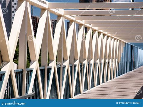 Pedestrian Bridge Steps Stock Photo 118726566