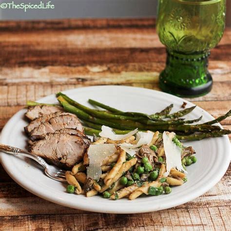 Rosemary Mustard Pork Tenderloin And Pasta