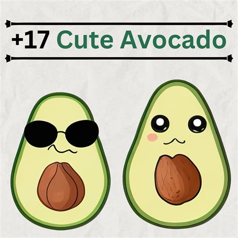 Cute Avocado Clip Art Cute Avocados Watercolor Avocado Etsy