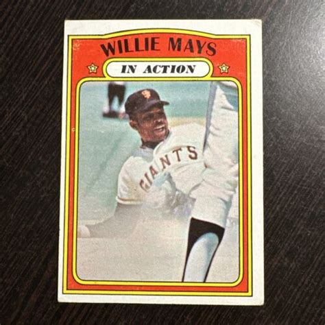 Topps Willie Mays Ia Card San Francisco Giants Vg Ex Or Better