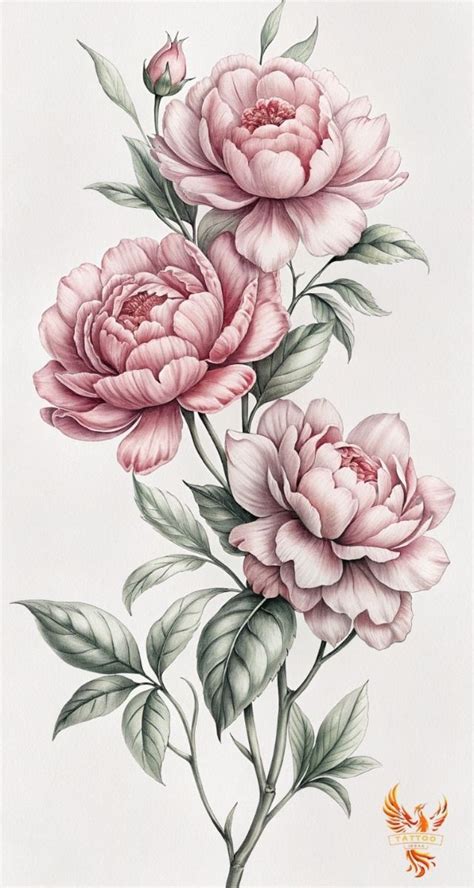 Pin by Nataly S on Тату Flower prints art Peony illustration Flower