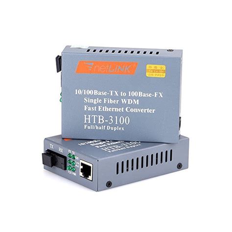 Media Converter HTB 3100 Netlink Fiber Transceiver Fiber Converter 25km