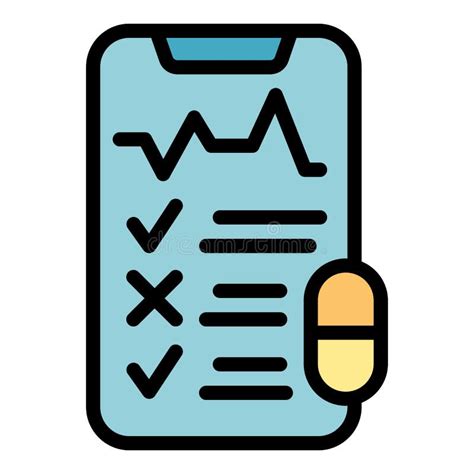 Pictogram Medische Checklist Omlijnde Vector Gezondheidsformulier