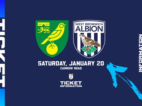 Ticket Information For Norwich Away West Bromwich Albion