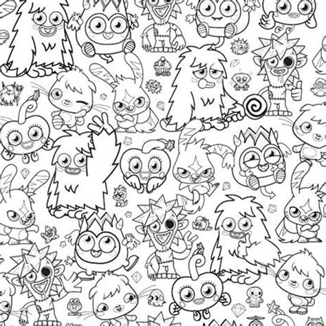 Moshi Monster Coloring Pages Ecto Clip Art Library