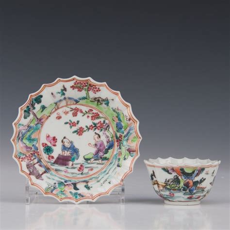 Taza Y Plato Famille Rose Porcelana Pescadores El Catawiki