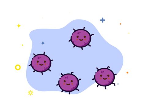 Four cute little bacteria by Ulrich M on Dribbble