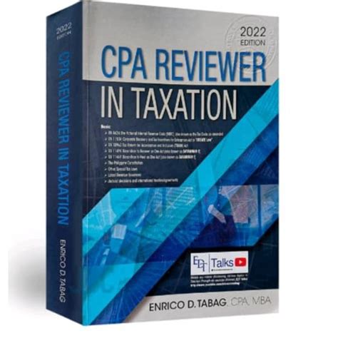 CPA Reviewer In Taxation 2022 Edition By Enrico D Tabag Shopee