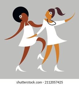 Vector Graphics Two Happy Lesbian Women Stock Vector Royalty Free 2112057425