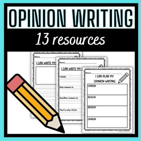 Opinion Writing Resources Writing Paper Sentence Starters Planners