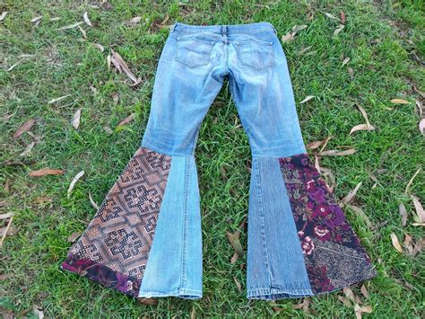 Hippie Bell Bottoms Womens Jeans Womens Bells Hippie Jeans Etsy