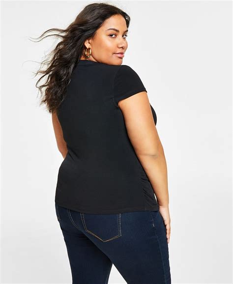 I N C International Concepts Plus Size Lace Up Top Created For Macys