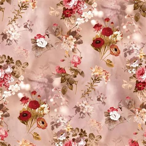 Velvet FLOWER DESIGN DIGITAL PRINT FABRIC FOR GARMENTS DESIGNER FABRIC