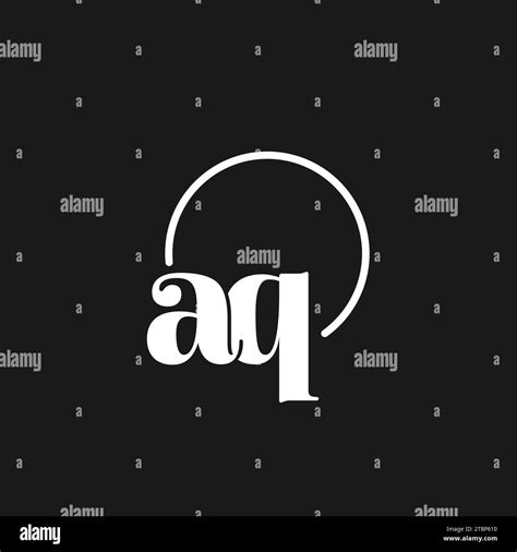 AQ Logo Initials Monogram With Circular Lines Minimalist And Clean