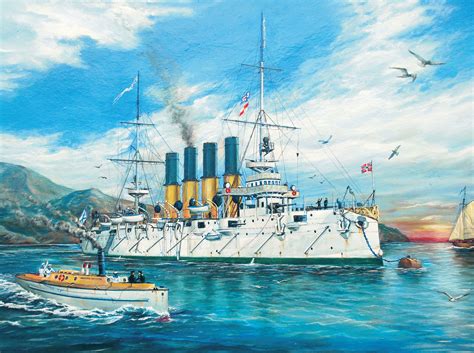 Рисунок Крейсер I-го ранга «Варяг» на рабочий стол | Флот War Wallpapers