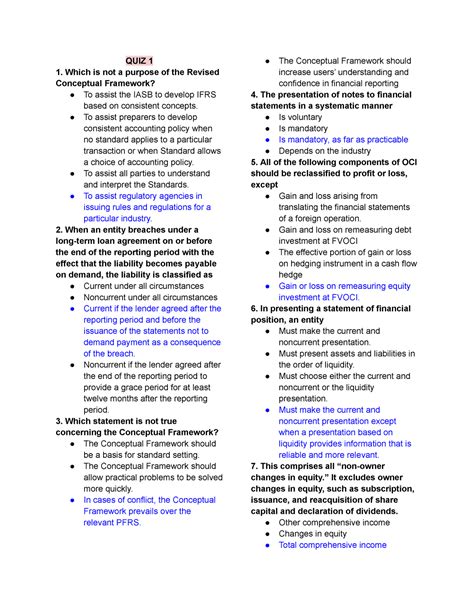 Cfas Reviewer Prelim Quiz Which Is Not A Purpose Of The Revised