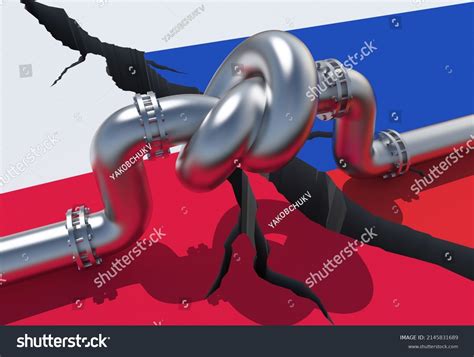 D Render Fuel Gas Pipeline Knot Stock Illustration