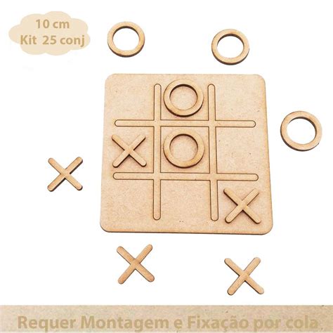 Tabuleiro Jogo Da Velha De Encaixe Jogo Da Velha Em Mdf Brinquedo De