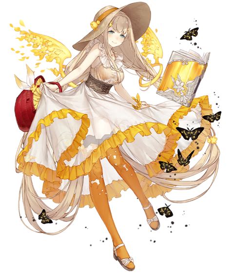 Safebooru 1girl Absurdly Long Hair Basket Blonde Hair Blue Eyes Book Bracelet Bug Butterfly