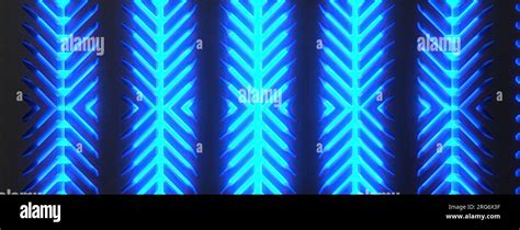 A Cyberpunk Six Diagonal Stripes Glowing With A Blue And Black Elegant