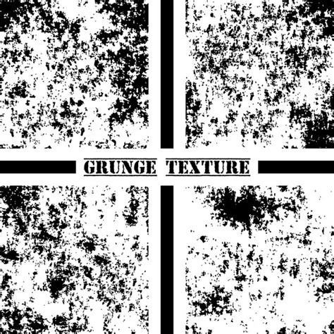 Textura Grunge En Blanco Y Negro Conjunto De Texturas Grunge