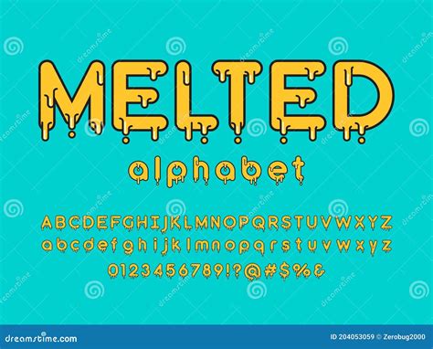 Melted Font Stock Vector Illustration Of Typography 204053059