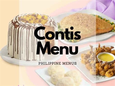 Contis Menu Philippines 2024 — Philippine Menus