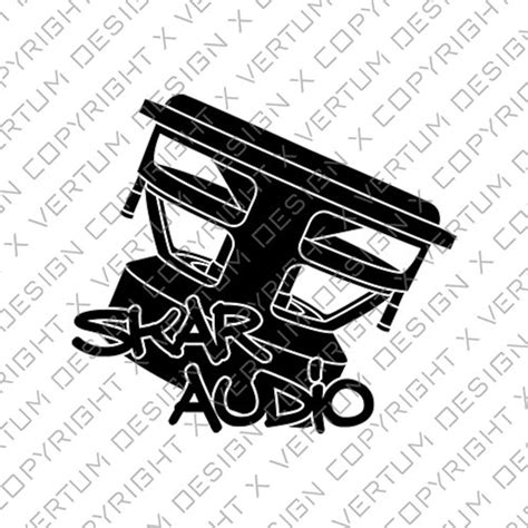 Skar Audio VXF Vector Ready for Decal Print Subwoofer Vector Speaker Vector .ai .pdf .svg .png ...