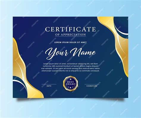 Premium Vector Certificate Template