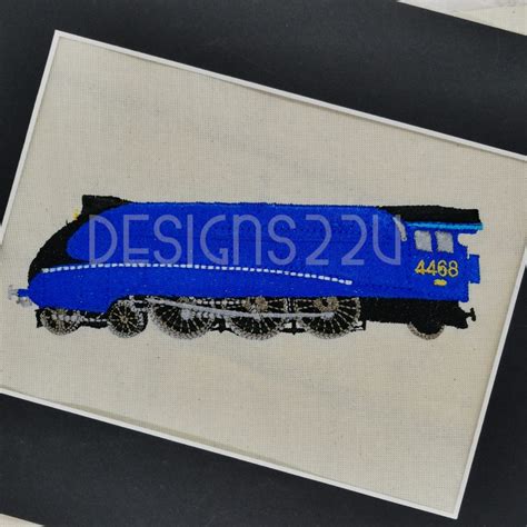 British Steam Engine Embroidery Design 4x4 5x7 Designs22u