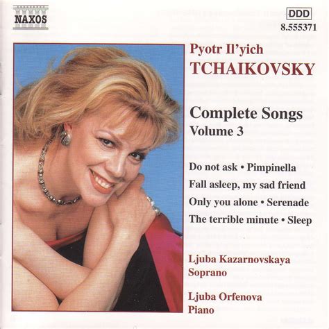 Tchaikovsky Songs Complete Vol 3 CD Opus3a