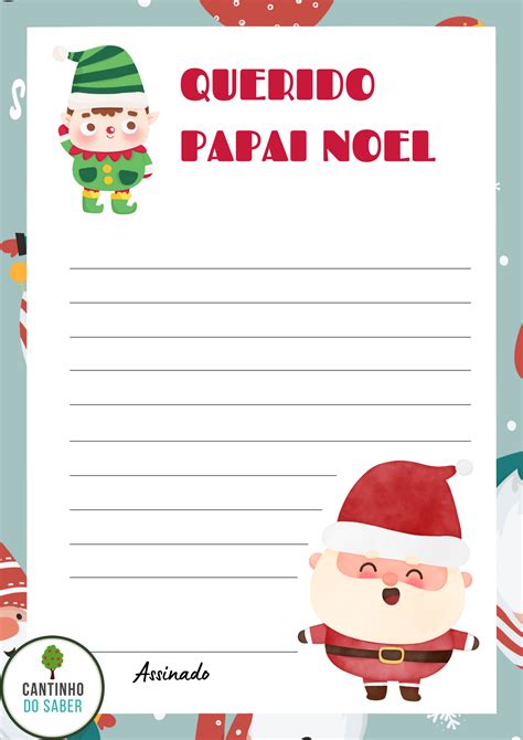 Atividade Carta Para O Papai Noel Librain