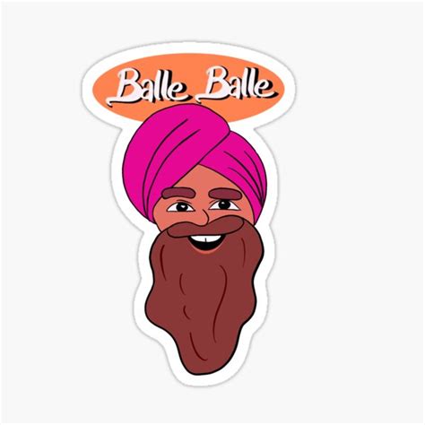 Balle Balle Punjabi Guy Sticker For Sale By Dizaarts Redbubble