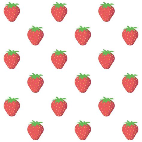 Strawberry Vector Pattern Background Fruit Illustration Isolated On