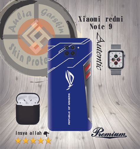 Jual Garskin HP Xiaomi Redmi Note 9 Motif Rog Phone Blue Kab Sleman