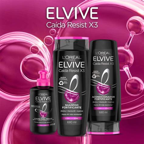 Elvive Caída Resist Cuidado Del Cabello X3 Shampoo Loréal Paris