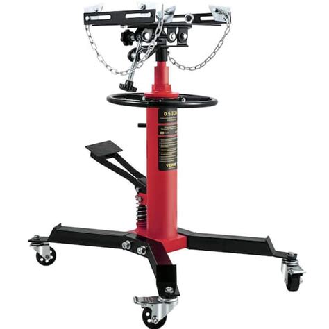 VEVOR 1100 Lbs Red Transmission Jack 2 Stage Stand Hydraulic Floor